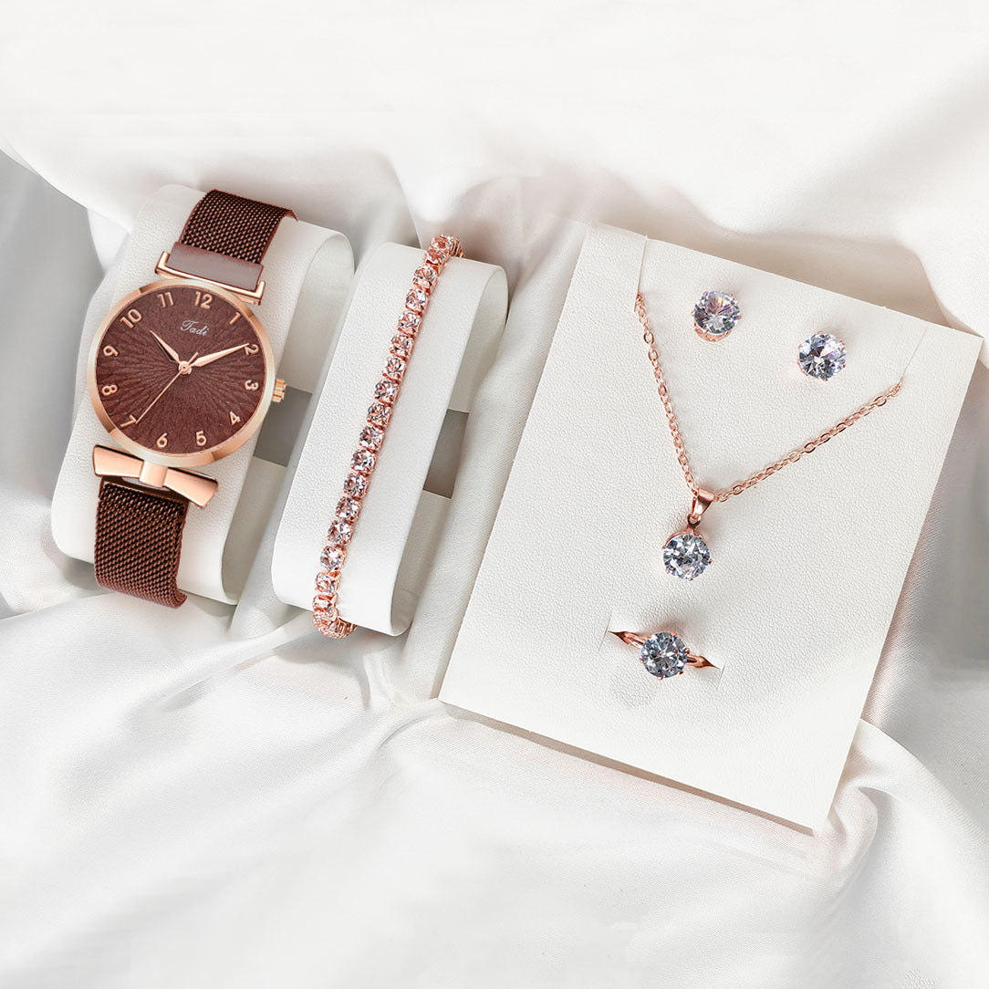 Stijlvolle horloge en sieradenset