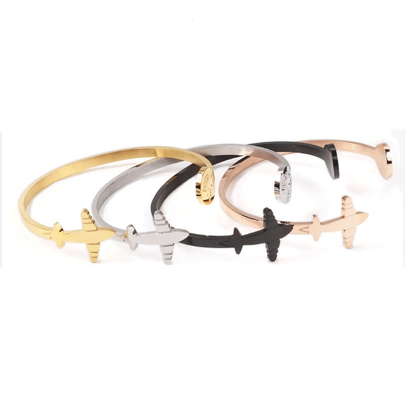 Vliegtuig Armband van Titaniumstaal