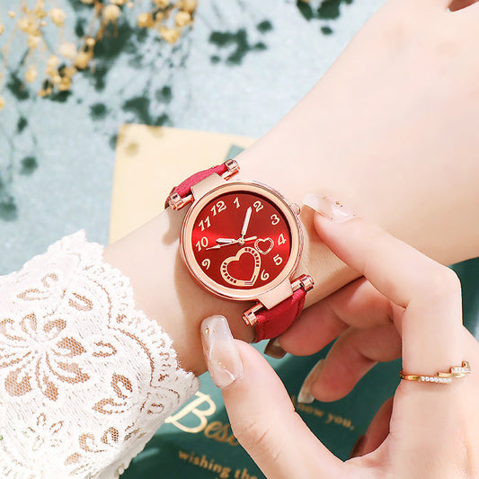 Dames horloge en sieradenset in retro stijl