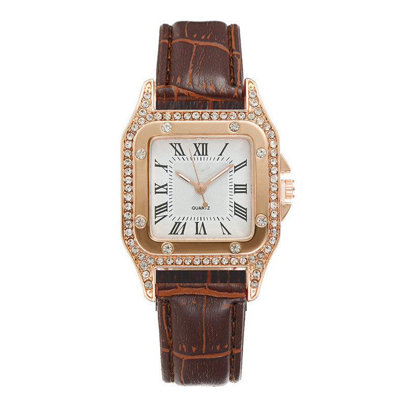 Damesset Horloge en Strass-steentjes armband