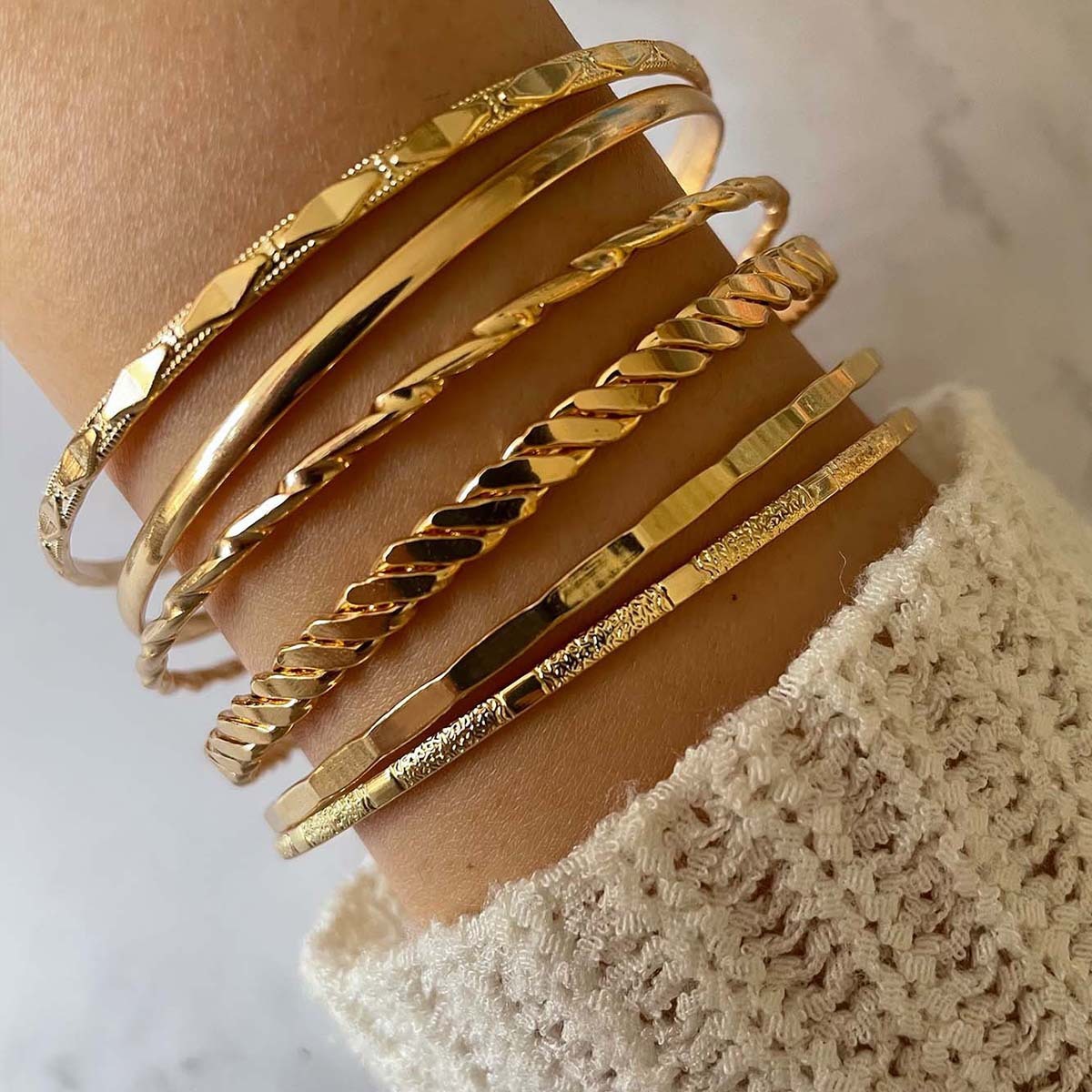 Bohemian Metalen Schakelarmbandenset voor Vrouwen