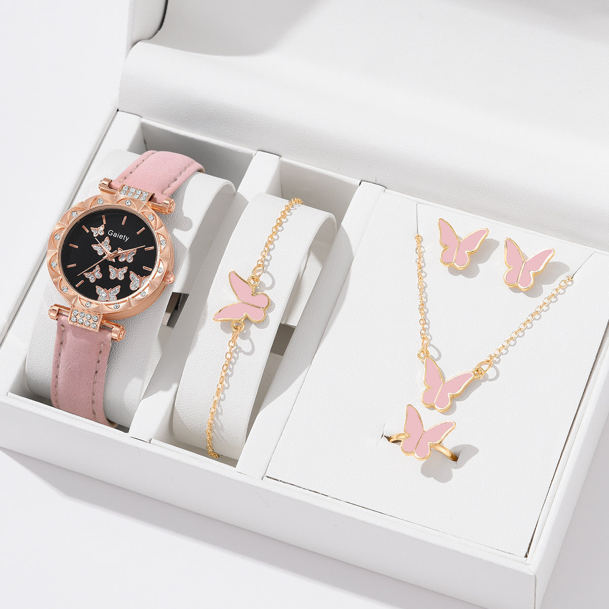 Elegant dameshorloge met vlinderdetail