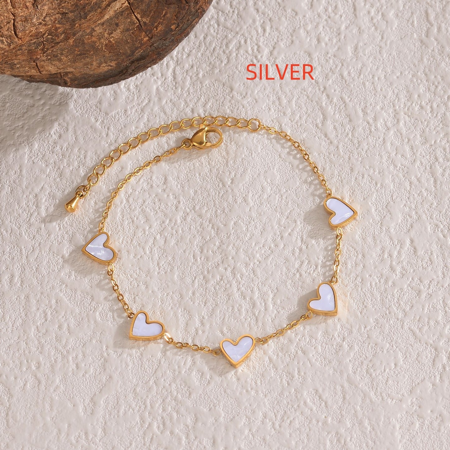 Druppelvormige Hart Armband