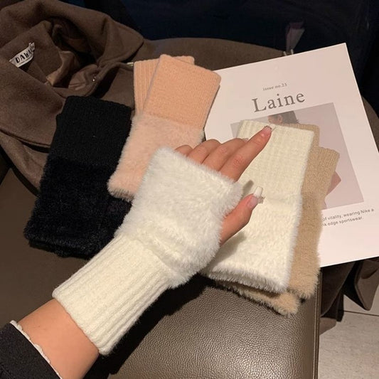 Dames Gebreide Fingerless Handschoenen