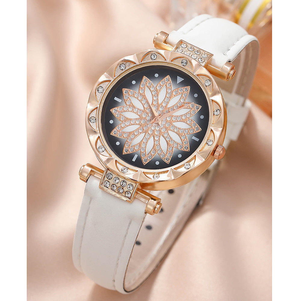 5-delige cadeauset met quartz horloge en sieraden