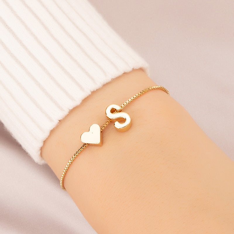 Armband met Hartvormige Letters
