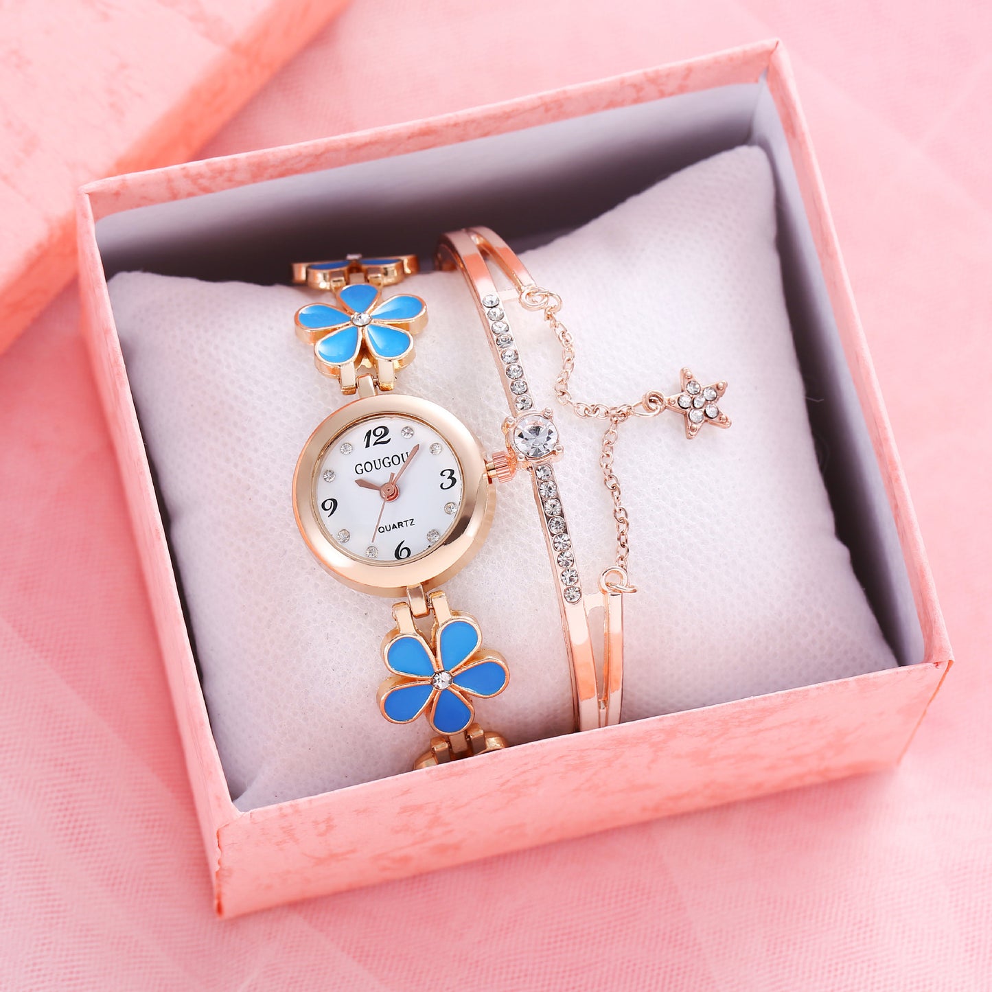 Armbandhorloge met Bloemen