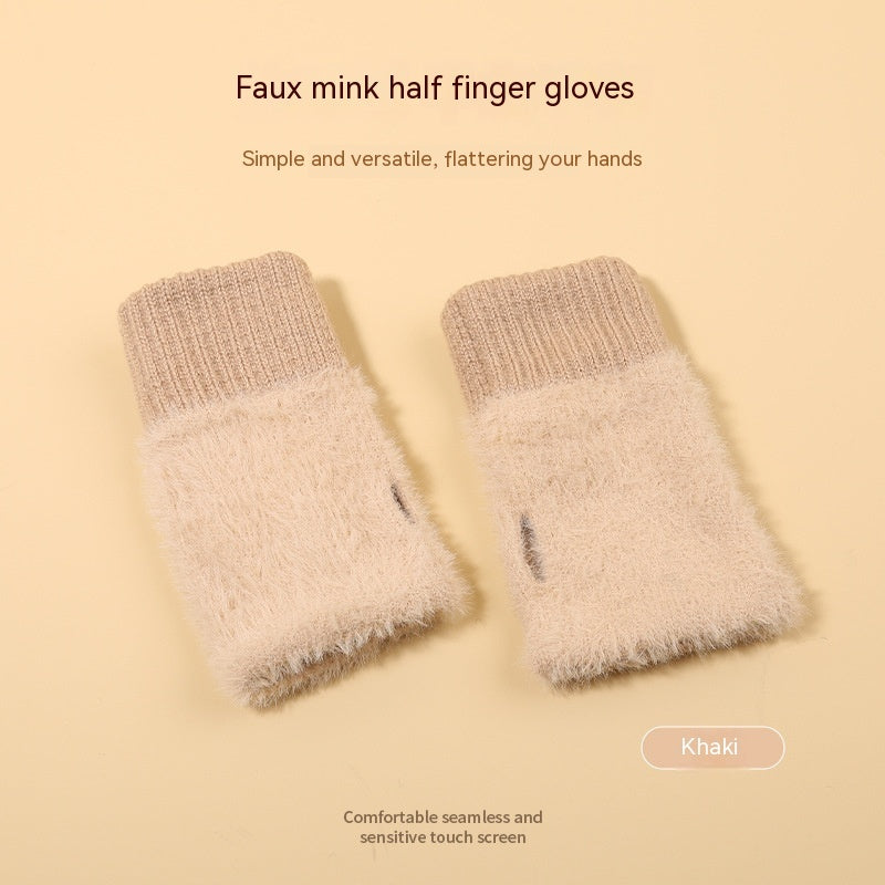 Dames Gebreide Fingerless Handschoenen