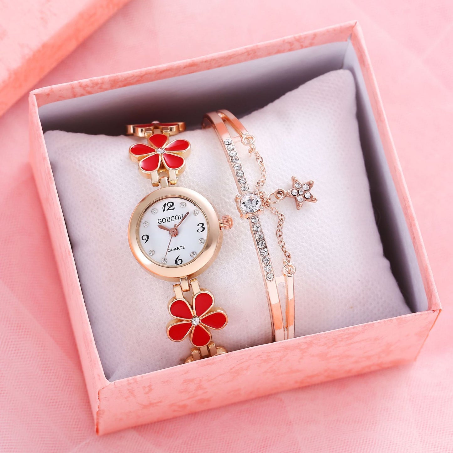 Armbandhorloge met Bloemen
