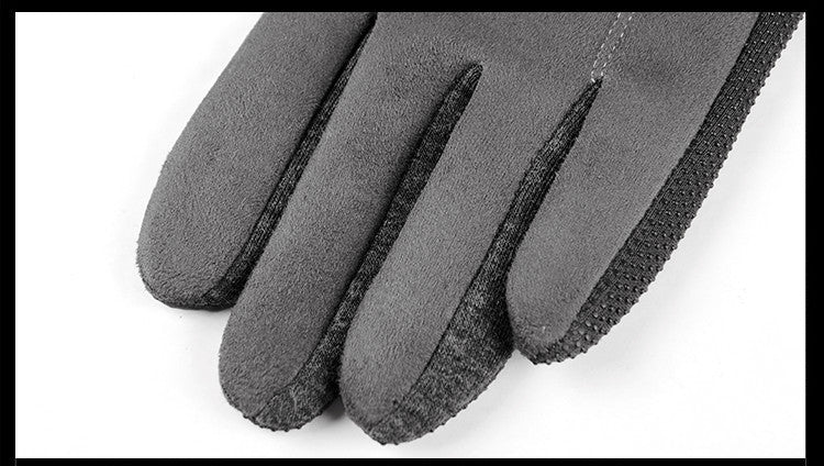 Warme suède handschoenen met touchscreenfunctie