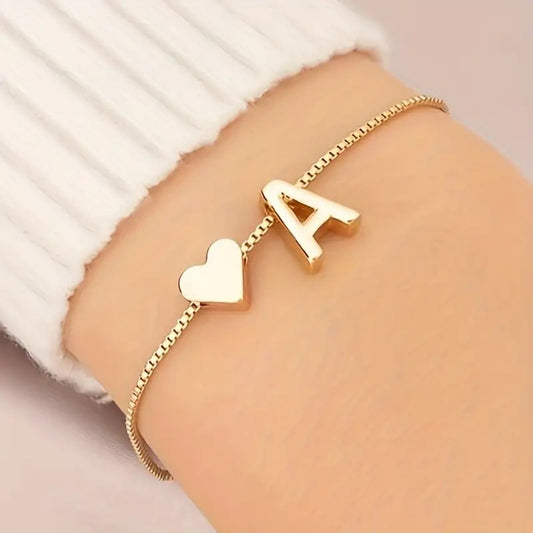 Armband met Hartvormige Letters