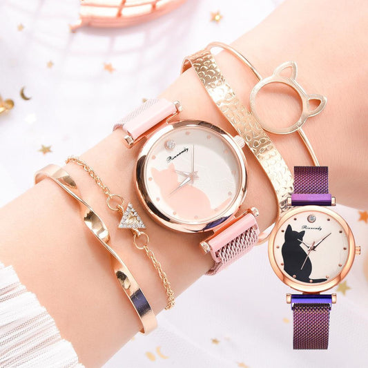 Dames horloge- en armbandenset