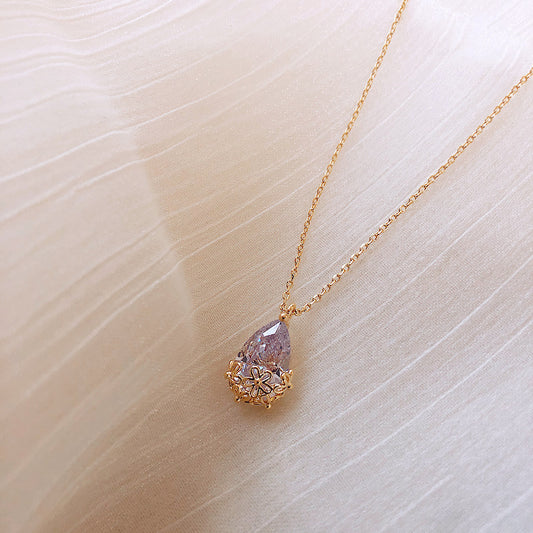 Kristallen Waterdruppel Hanger Ketting