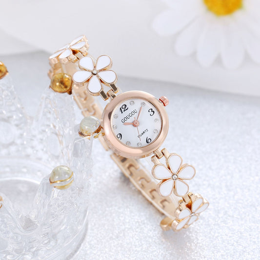 Armbandhorloge met Bloemen