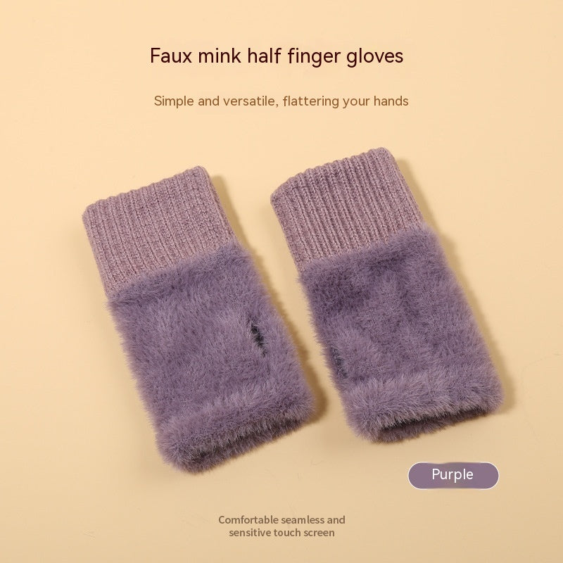 Dames Gebreide Fingerless Handschoenen