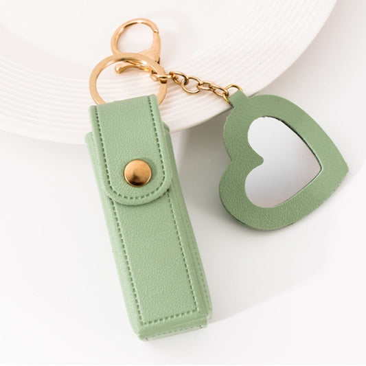 Trendy Sleutelhanger met Spiegel & Lippenstiftvakje