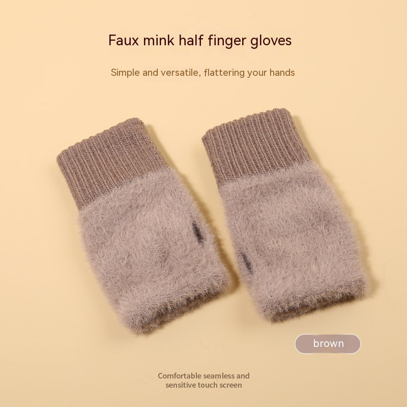 Dames Gebreide Fingerless Handschoenen