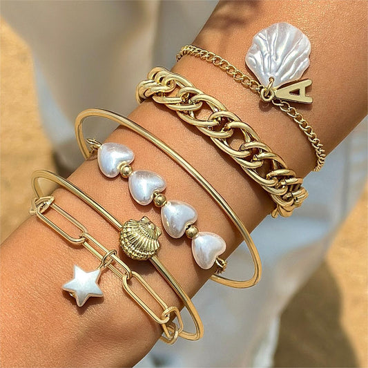 6-delige Set Modieuze Armbanden