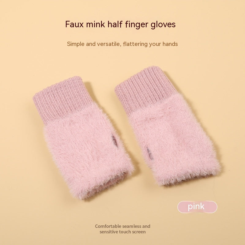 Dames Gebreide Fingerless Handschoenen